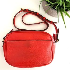 J. CREW Leather Orange Crossbody Purse Bag